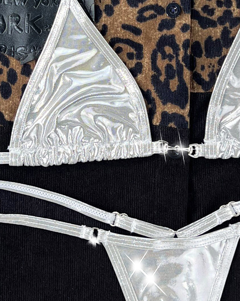 Sliver Tie String Bikini Set