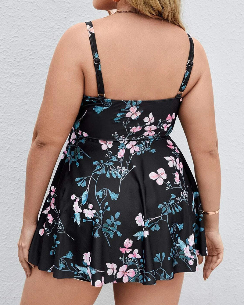 Printed Comfort Hot Beach Plus Size Swimwear