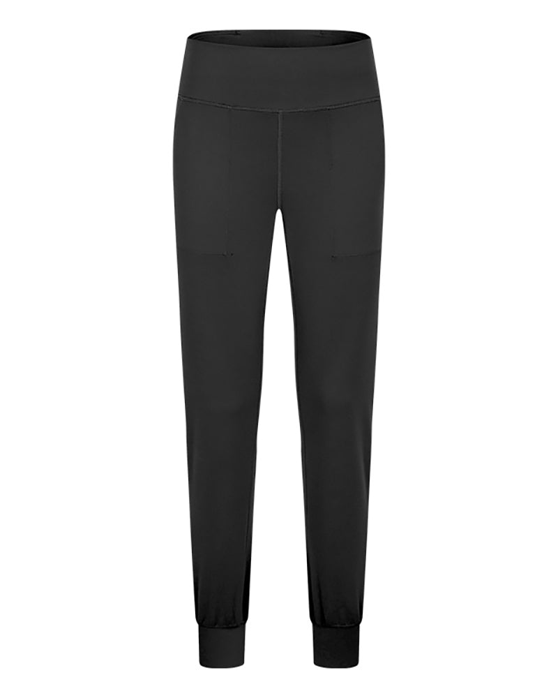 Ladies Fashion New Sports Fitness Pure Color Yoga Pants 4-12