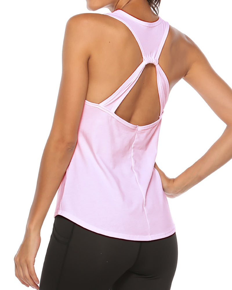 Workout Women Yoga Vest Crop Tank Top Running Sport Vest S-XL