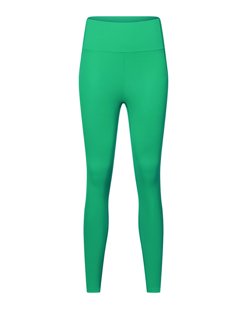 Women High Waist Hip Lift Side Pocket High Elastic Tight Pants Orange Green Black Blue 4-12