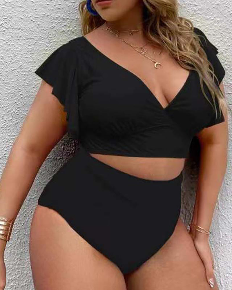 Plus Size Boho Tankini Set Women&