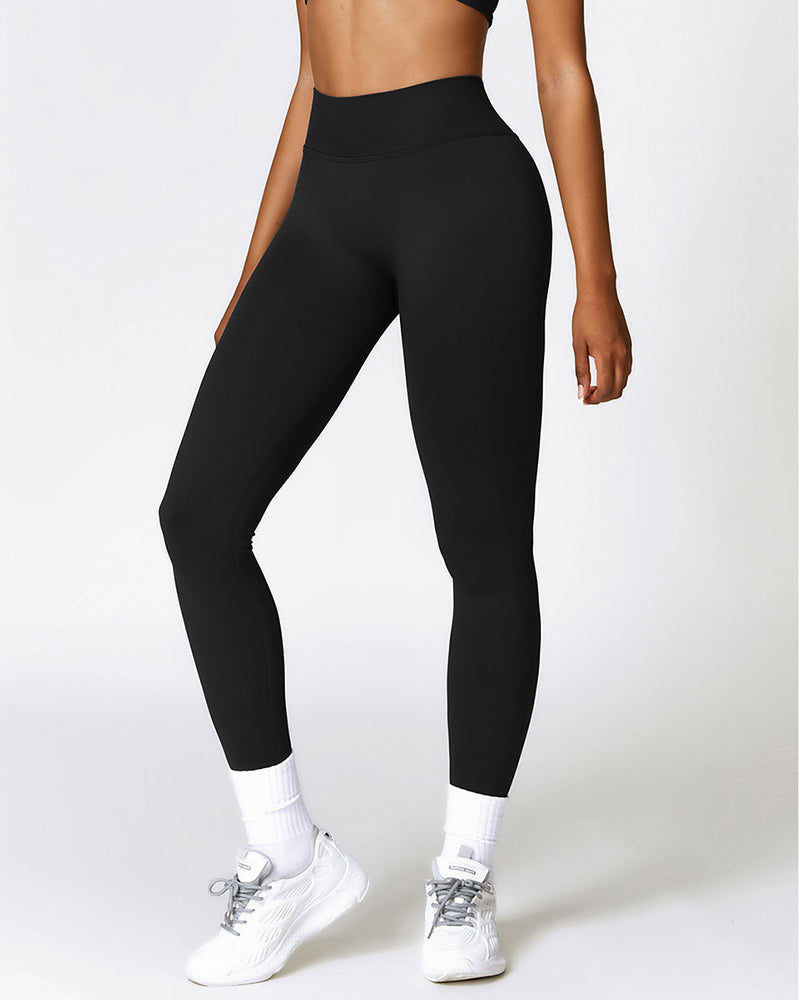 Seamless Knit Nylon Spandex High Elastic Yoga Pants S-L