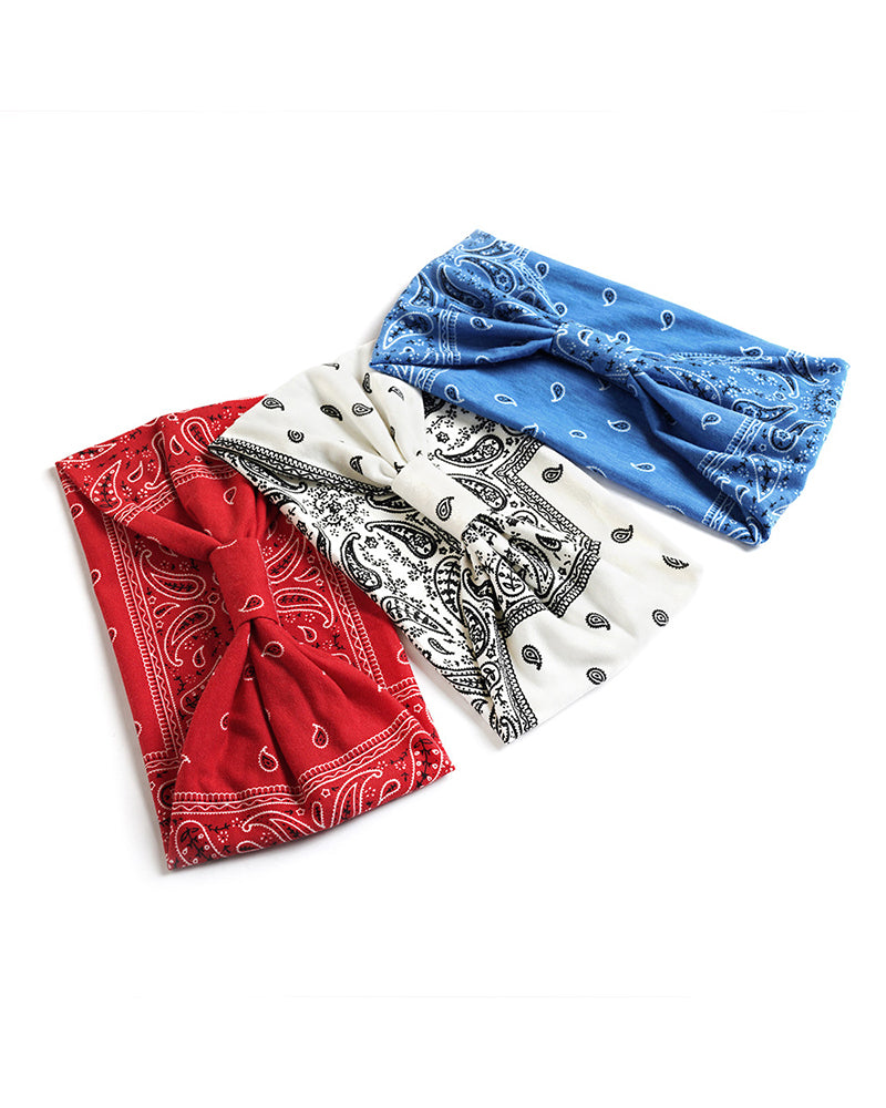 Bandana Headband for Women with Elastic Yoga Headband Outdoor Hairband Adjustable Turban Headwrap