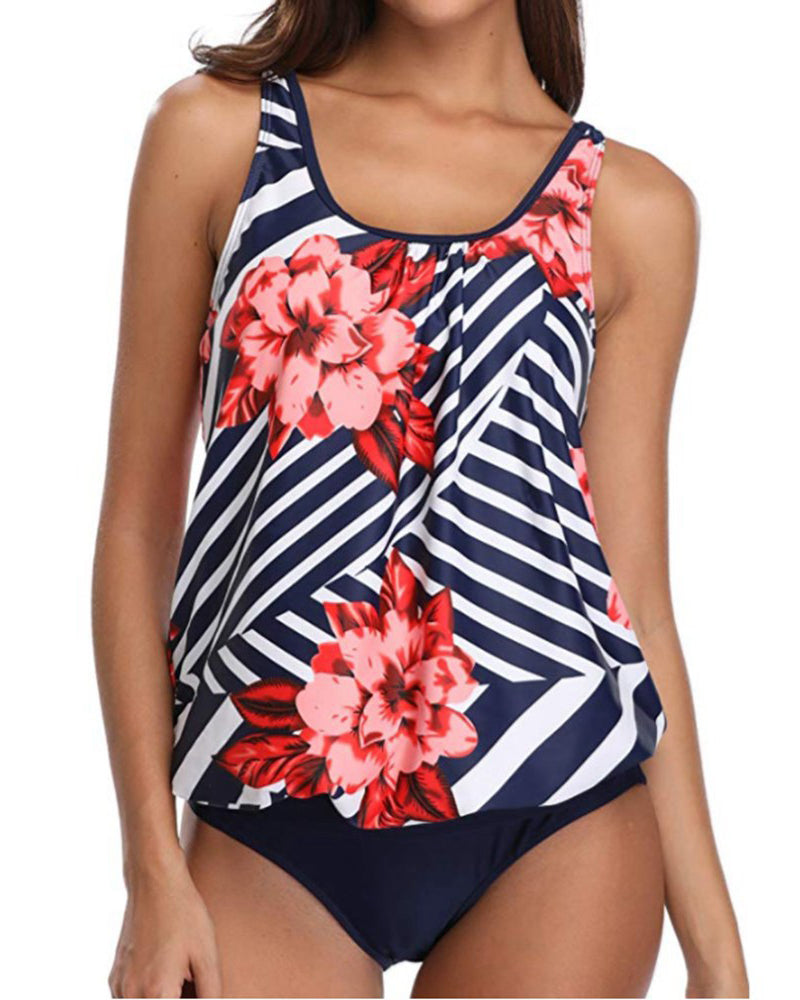 Lady Fashion Two-piece Pattern Print Various Style Swimsuit S-XXXL