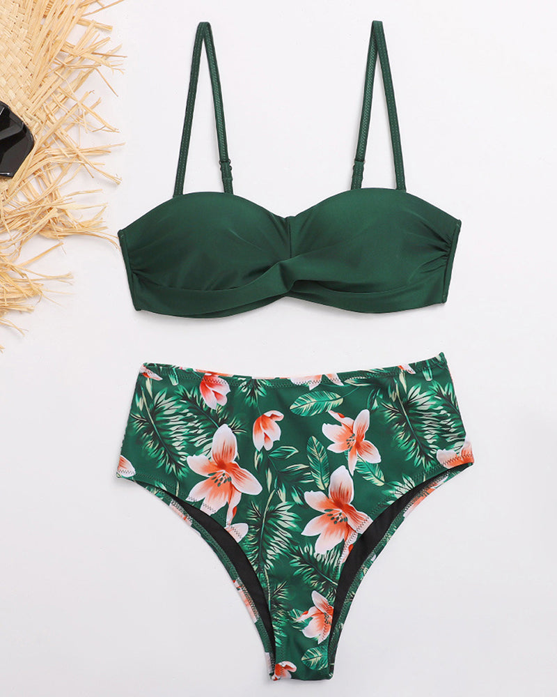 New Sexy Print Two-piece Swimsuit Size S-XL YY10250