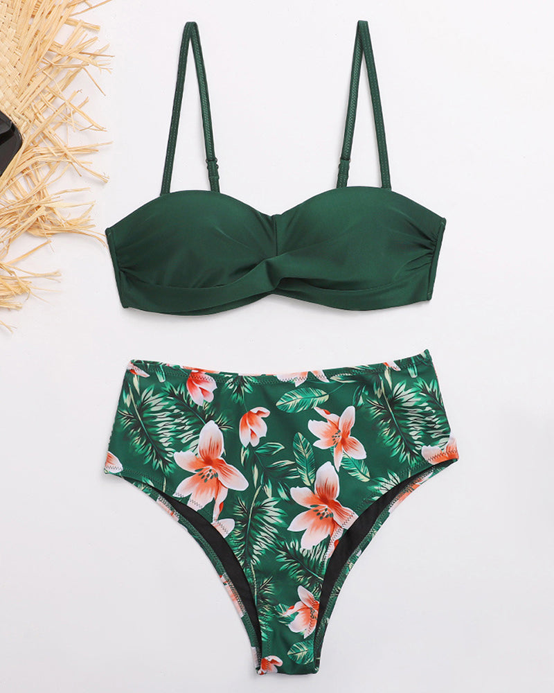 New Sexy Print Two-piece Swimsuit Size S-XL YY10250