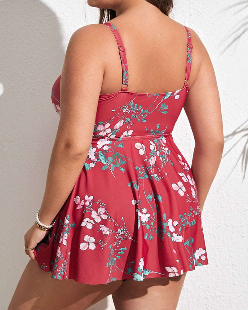 Printed Comfort Hot Beach Plus Size Swimwear