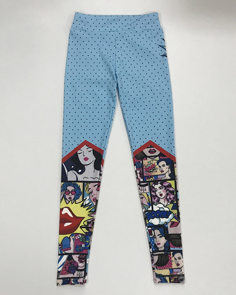 Cartoon Leggings High Waist Printing Jegings Female Workout Spandex 17% Pants Push Up Fitness Leggins Funny Leggings