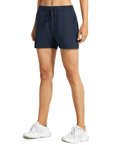 Women's Yoga Lounge Shorts Hiking Active Running Workout Shorts Comfy Travel Casual Shorts with Pockets and Drawstring