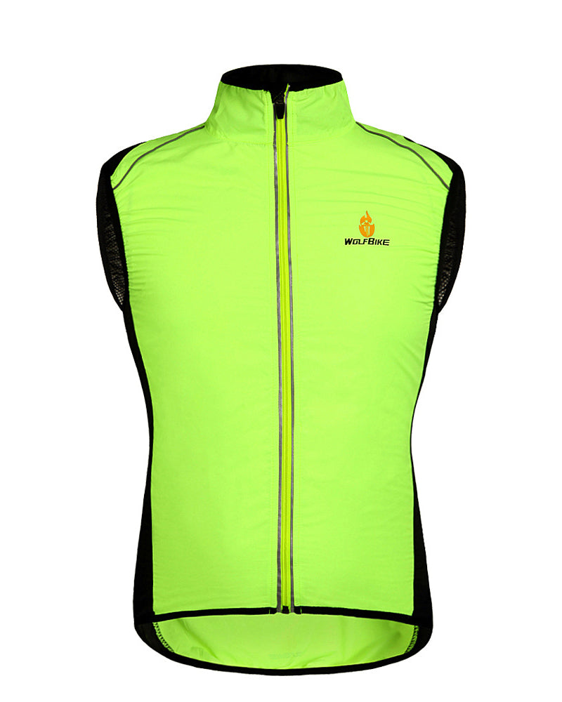 Unisex Reflective Safety Vest Windbreaker for Night Cycling MTB Road Mountain Bike Riding Running Hiking Fishing