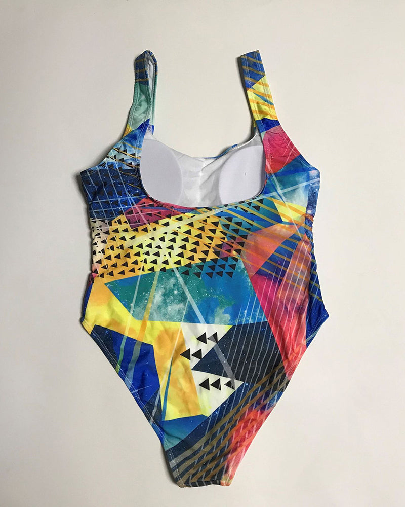 Plus Size Graffiti Swimwear