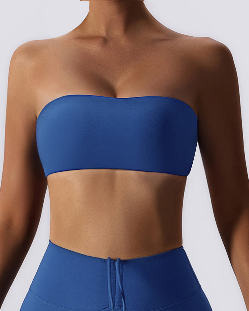 Customize NO MOQ Women Sleeveless Solid Color Yoga Top Sports Bra S-XL