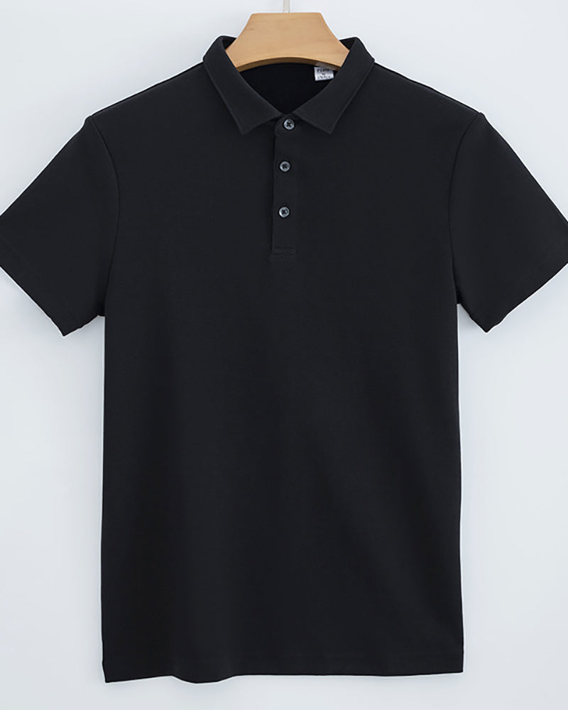 230g Cotton Polo Neck Short Sleeve Business Men&