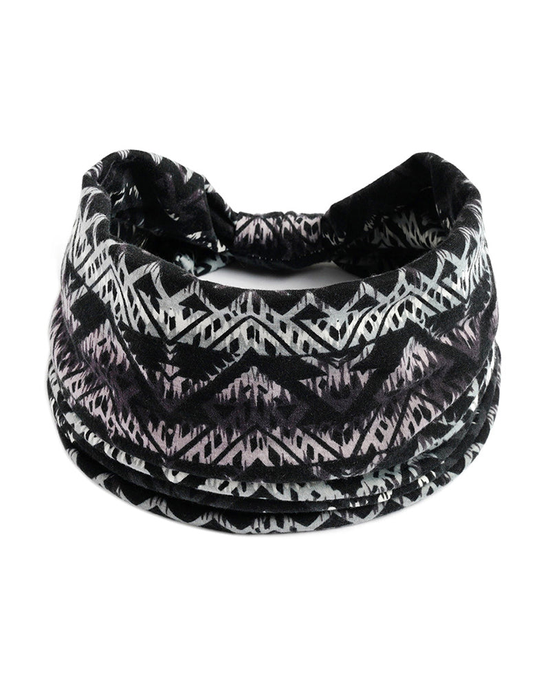 Bandana Headband for Women with Elastic Yoga Headband Outdoor Hairband Adjustable Turban Headwrap