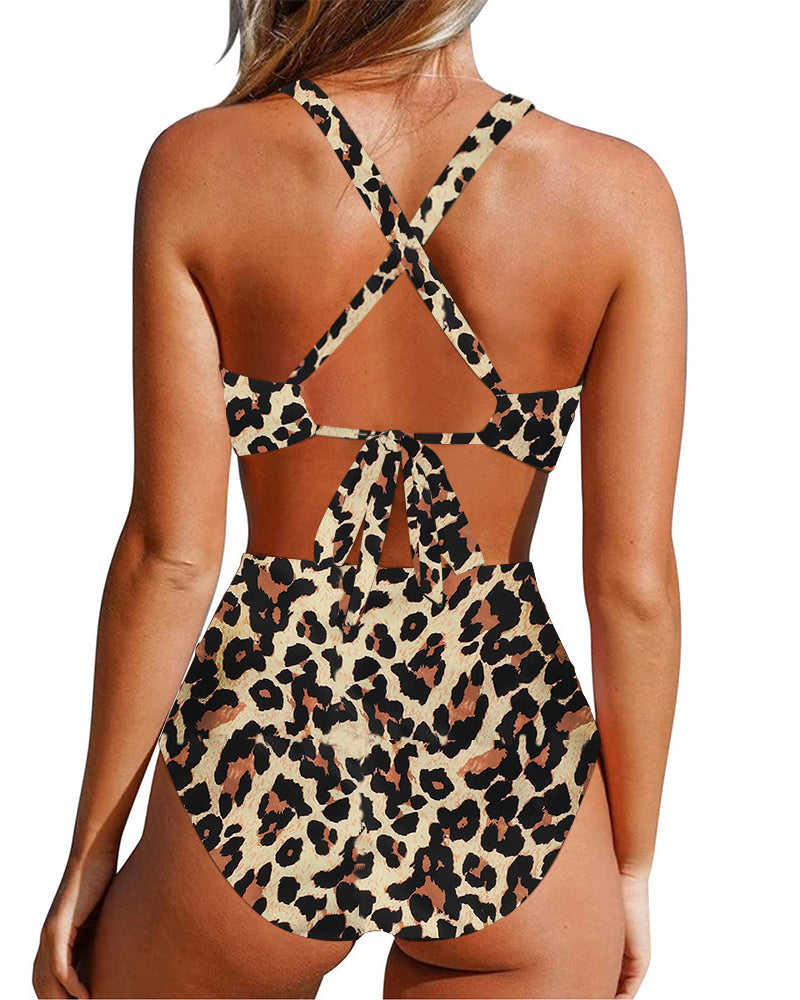 Women New Open Back Hot One Piece Swimsuit