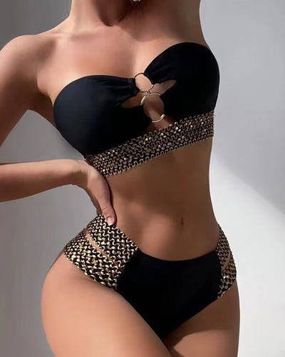 Solid Color Wholesale New Push Up Two Piece Swimwear S-L