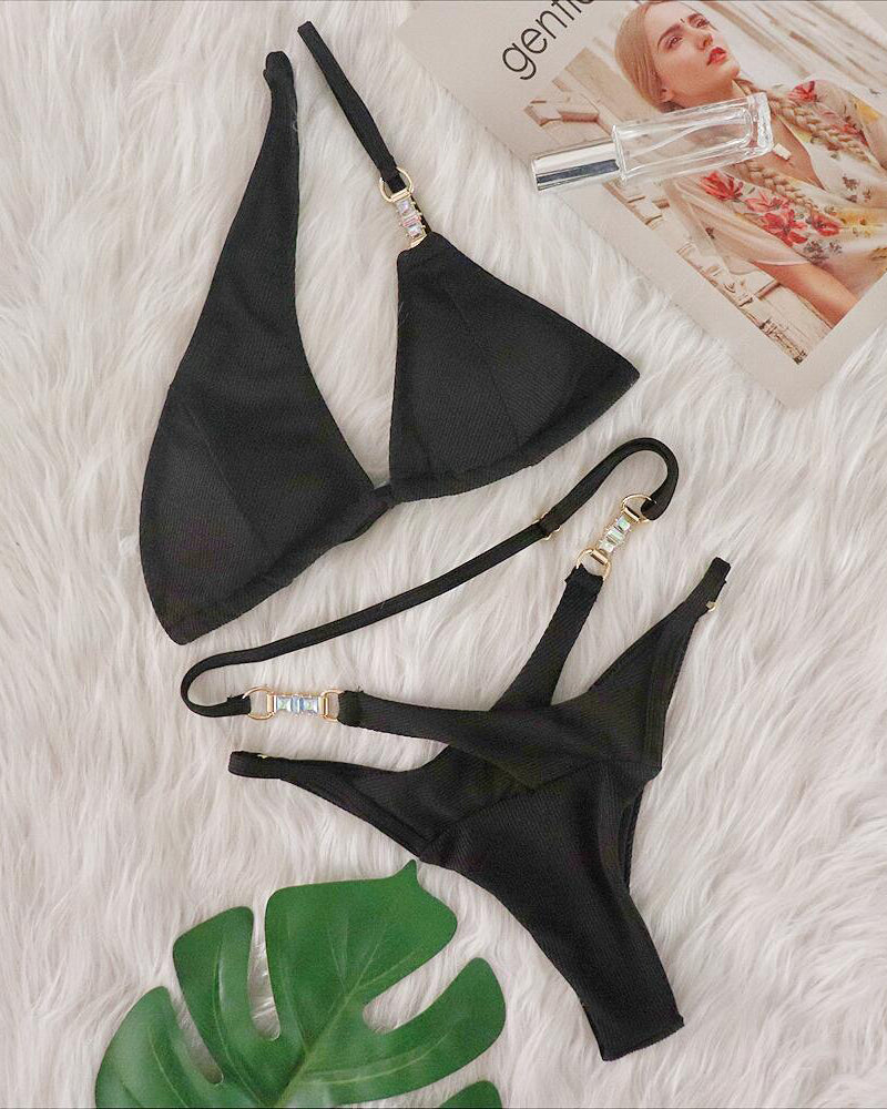 Single Shoulder Women Hot Style Bikini