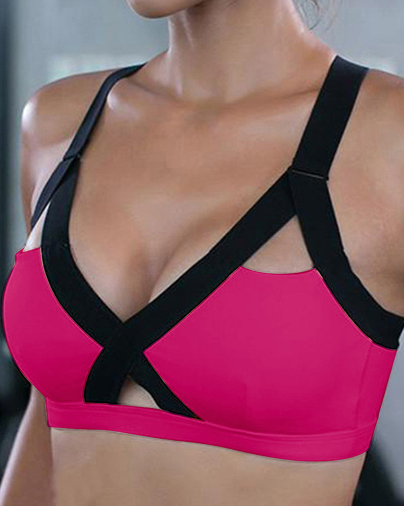 Gym Yoga Tops Women Bandage Cross Sport Bra S-3XL