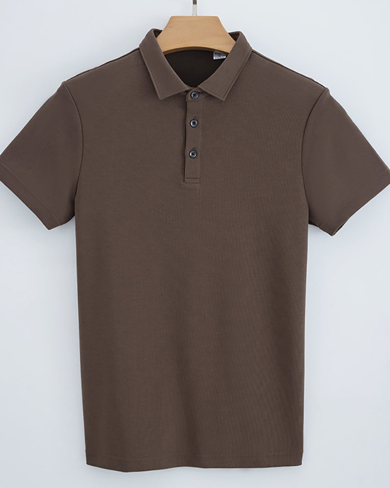 230g Cotton Polo Neck Short Sleeve Business Men&