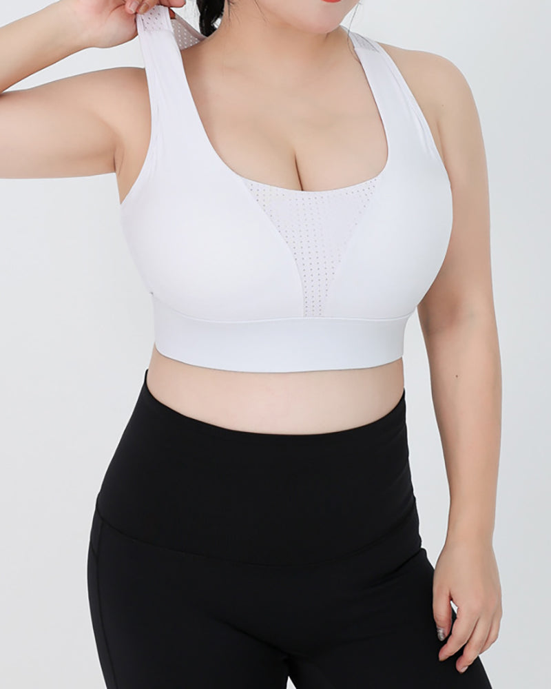 Plus Size Women Breathable Yoga Tops Sportwear Top M-5XL