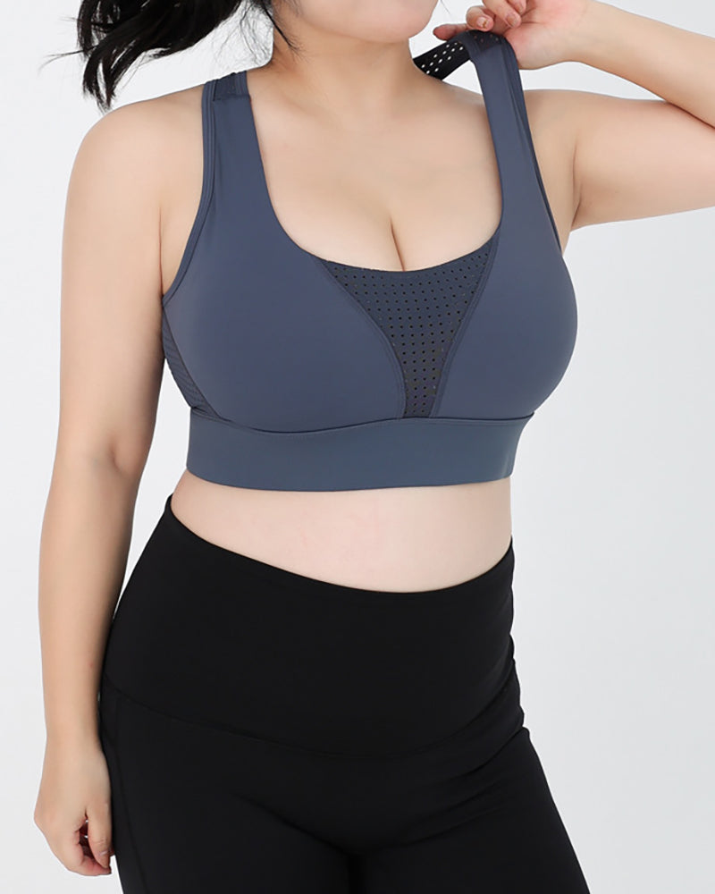 Plus Size Women Breathable Yoga Tops Sportwear Top M-5XL