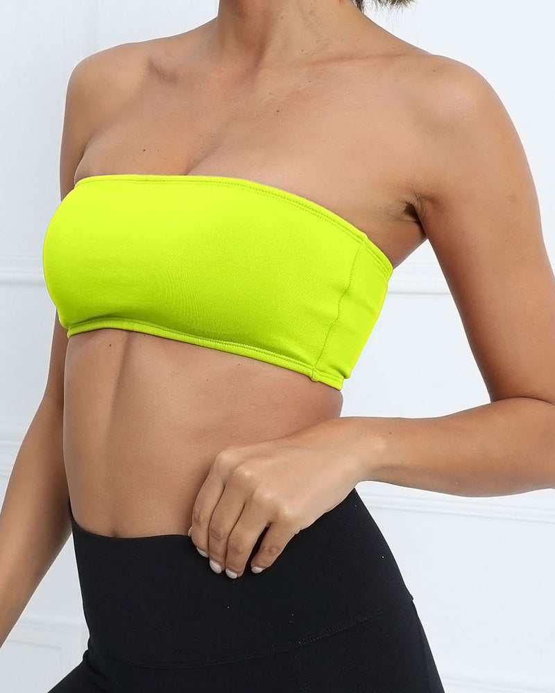 New Strappless One Piece Sports Bra S-L