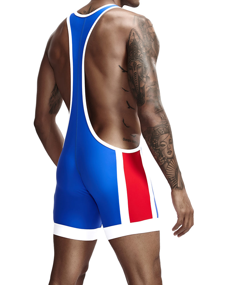 Summer New Colorblock Vest Shorts Men&