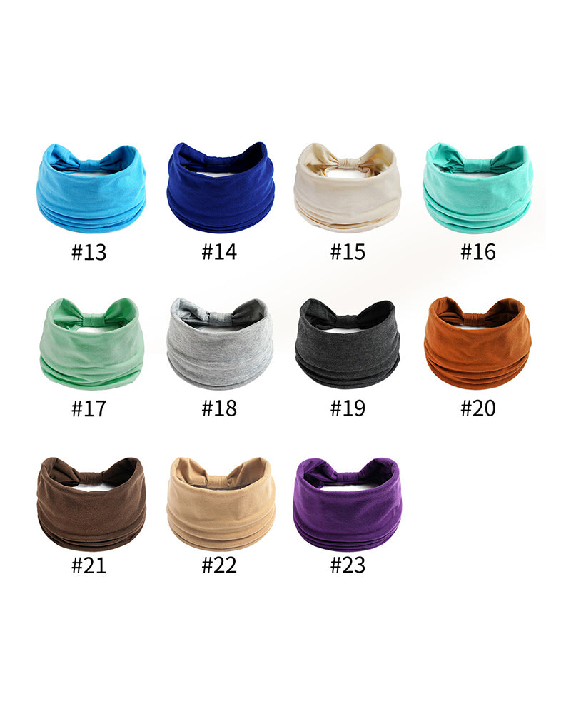 Headbands Black Knot Hair Band Elastic Turban Thick Head Wrap Stretch Fabric Cotton Head Bands Thick Fashion Hair Accessories for Women and Girls