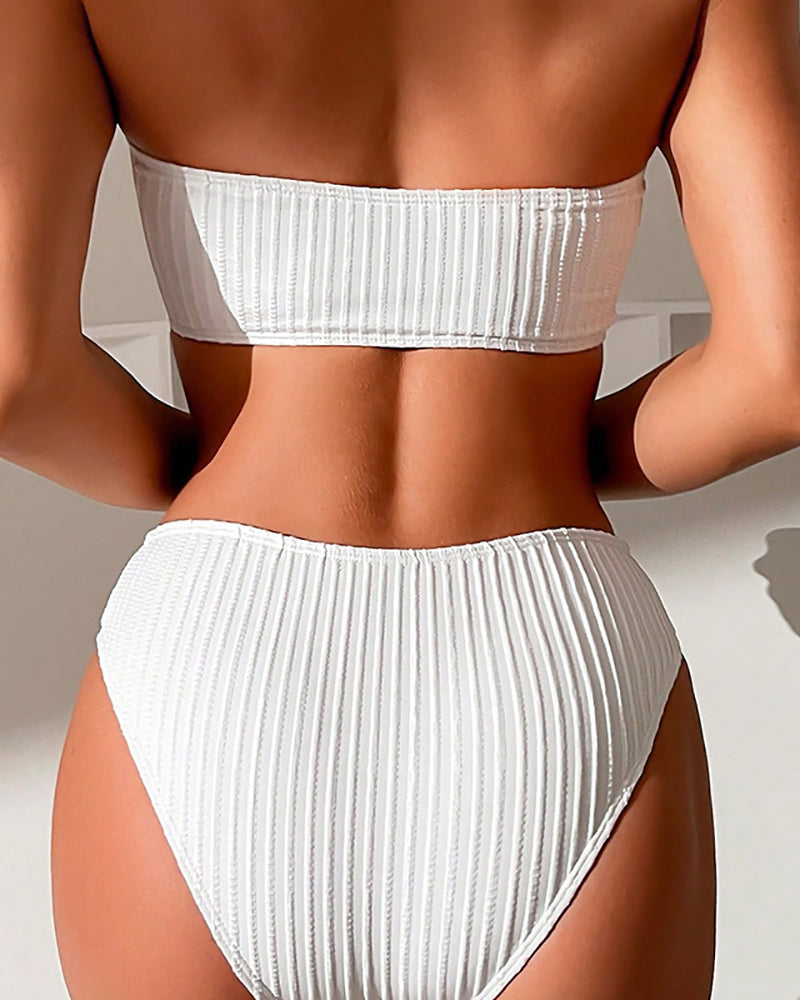 Triangle Women High Waist Bikini Set S-L