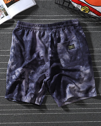 Men Tie Dye Sporty Short Pants M-2XL