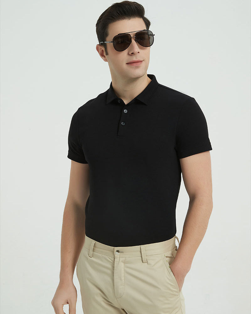 230g Cotton Polo Neck Short Sleeve Business Men&