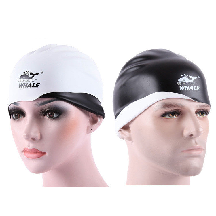 Adult Double-sided Printing Silicone Swimming Cap