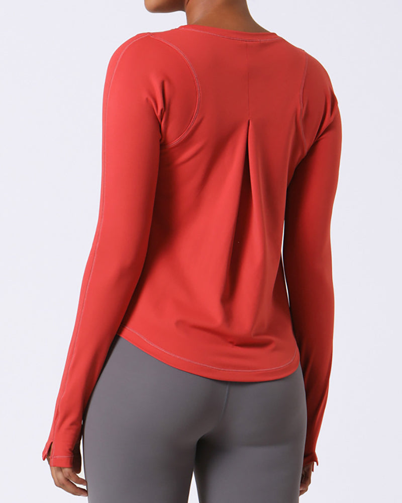 New Autumn Winter Yoga Long Sleeve Sports Top Women&