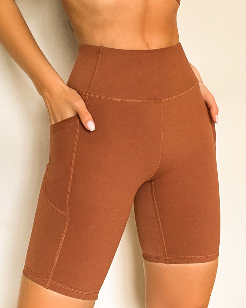 New Nylon Nude Feeling Tight Flared Pants Bra High Elastic Sports Bra Breathable Sweat-absorbing Yoga Wear Bra Shorts Long Sleeve Leggings S-L