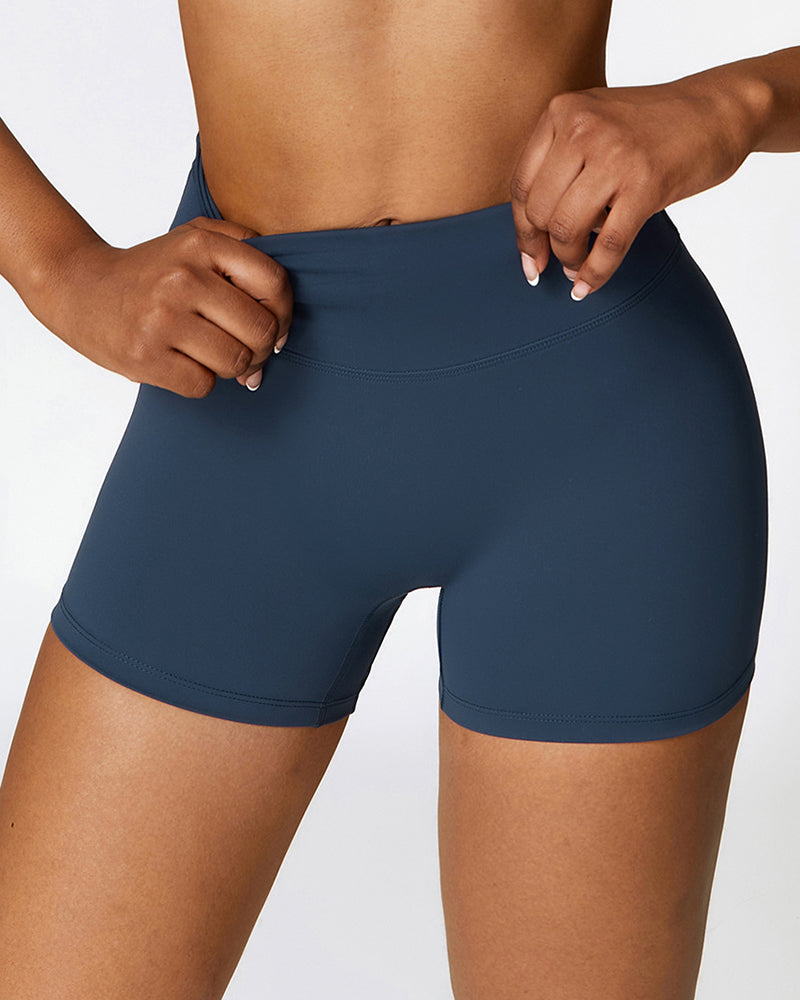 Women High Waist Hip Lift Running Sports Shorts S-XL