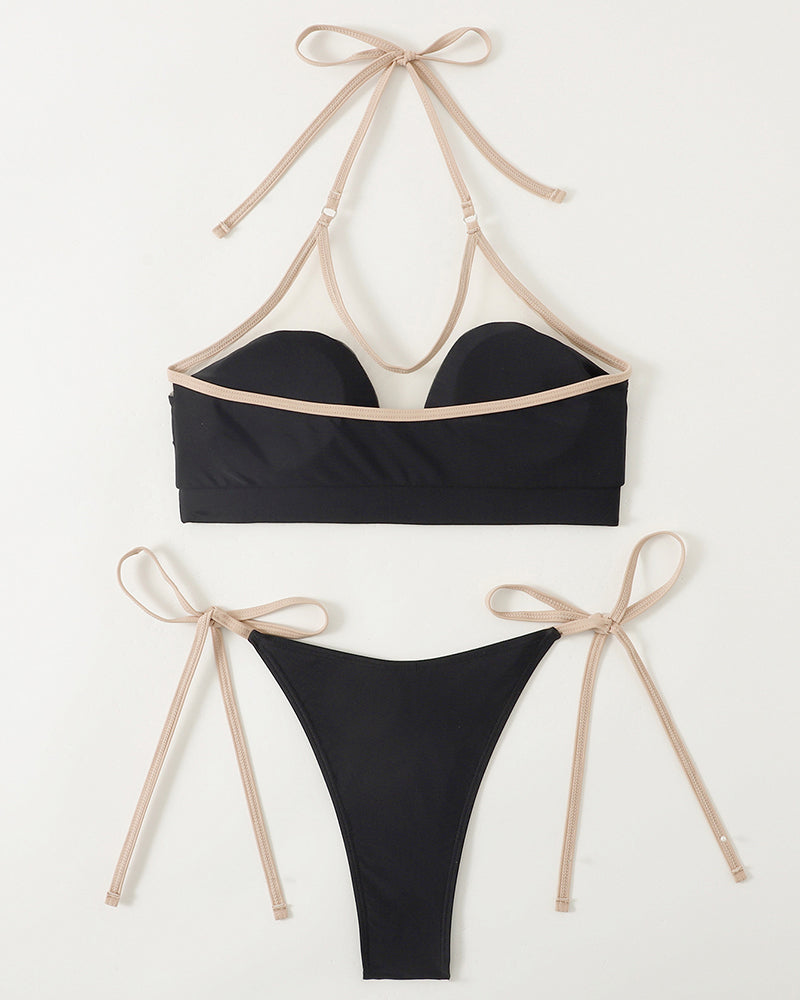 Black Mesh Women New Bikini Set S-L