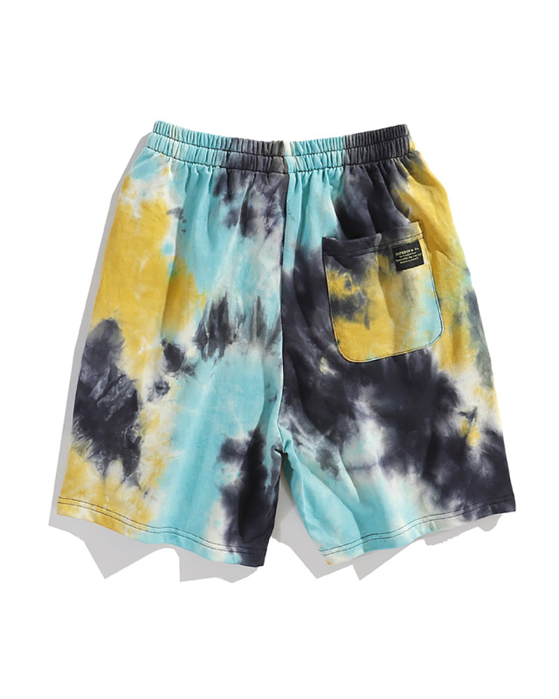 Men Tie Dye Sporty Short Pants M-2XL