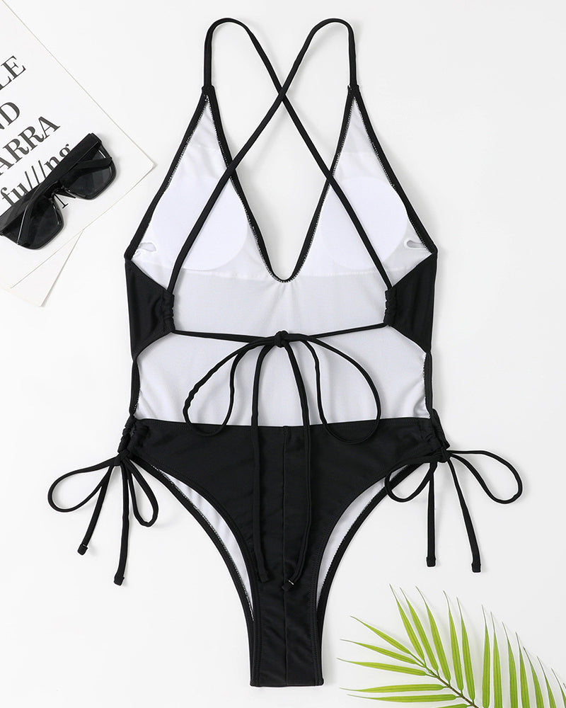 V-neck Wholesae One Piece Swimwear